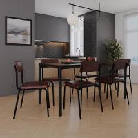 Cadeira Fit Fixa C/4 Pes 475 X 505 X 810 Mm C/4 Un. Courino Café Courino Café - 2