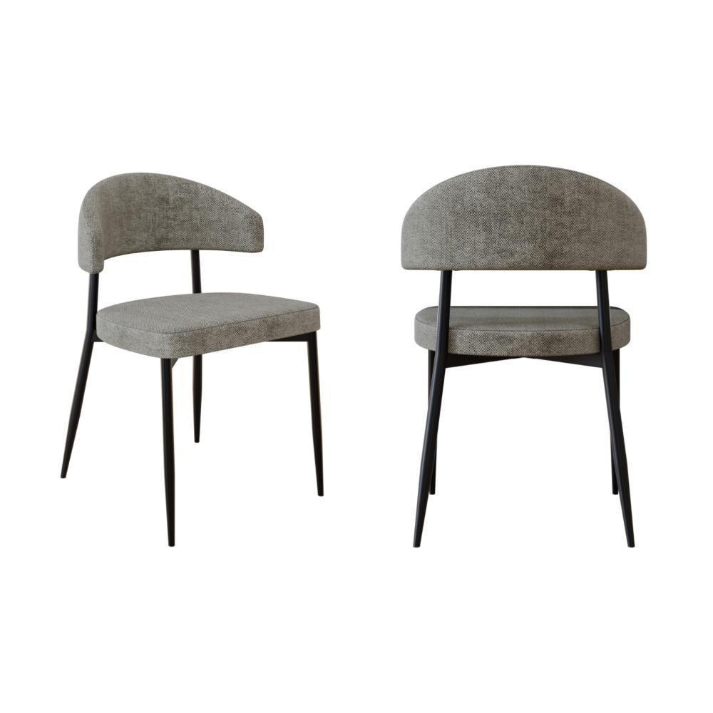 2 Unidades Cadeira Bless Fixa C/4 Pés 53 X 55 X 78cm. Lautrec Marrom Lautrec Marrom - 1