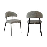 2 Unidades Cadeira Bless Fixa C/4 Pés 53 X 55 X 78cm. Lautrec Marrom Lautrec Marrom - 1