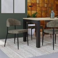 2 Unidades Cadeira Bless Fixa C/4 Pés 53 X 55 X 78cm. Lautrec Marrom Lautrec Marrom - 2