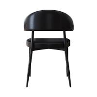 2 Unidades Cadeira Bless Fixa C/4 Pés 53 X 55 X 78cm. Courino Preto Courino Preto - 5