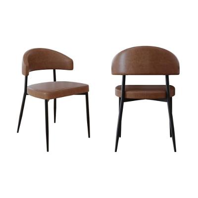 2 Unidades Cadeira Bless Fixa C/4 Pés 53 X 55 X 78cm. Courino Whisky Courino Whisky