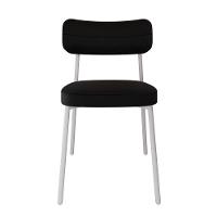 Cadeira Alloa Fixa C/4 Pés 50 X 44,7 X 83,8 Cm C/1 Un. Corriente Preto Corriente Preto