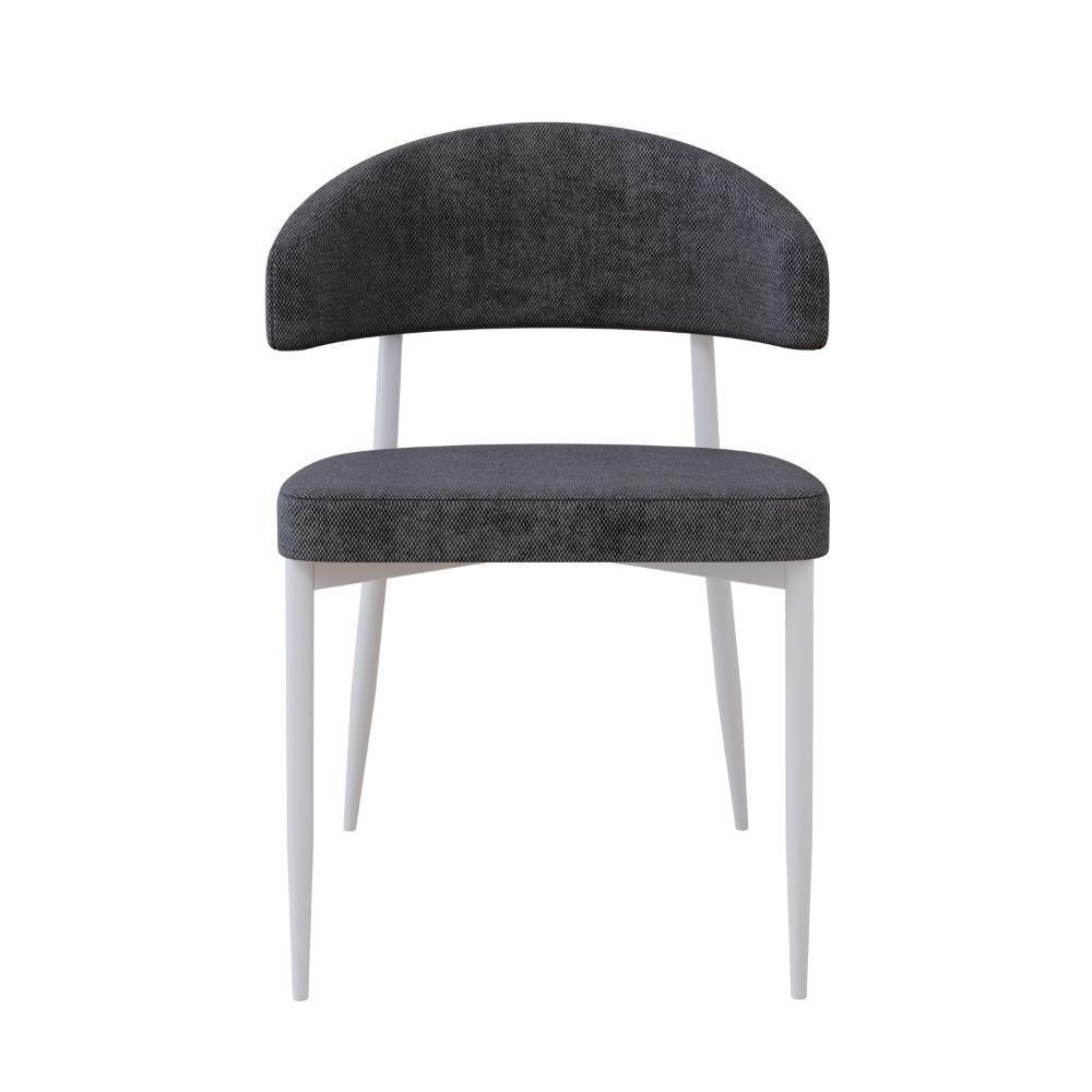 2 Unidades Cadeira Bless Fixa C/4 Pés 53 X 55 X 78cm Pés Brancos. Lautrec Grafite Lautrec Grafite - 4