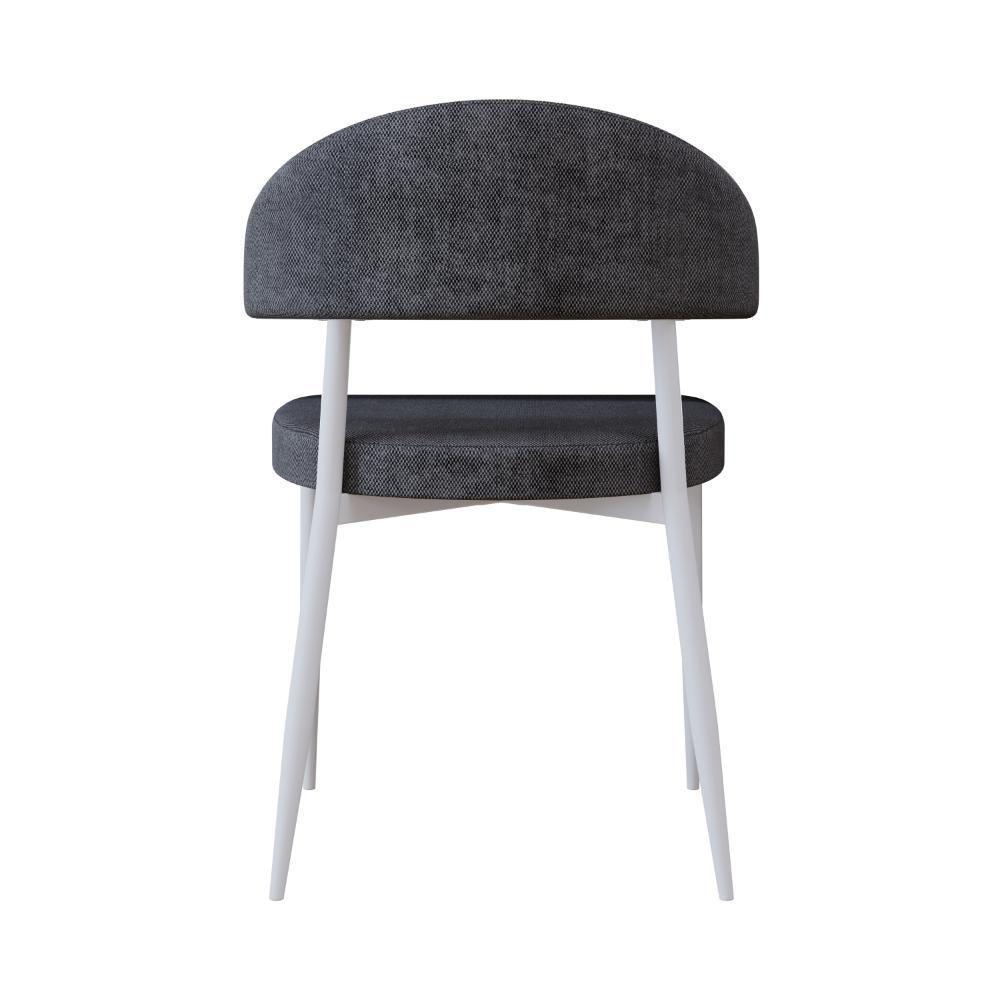 2 Unidades Cadeira Bless Fixa C/4 Pés 53 X 55 X 78cm Pés Brancos. Lautrec Grafite Lautrec Grafite - 5