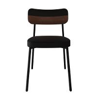 Cadeira Alloa Fixa C/4 Pés 50 X 44,7 X 83,8 Cm C/1 Un. Corriente Preto/courino Whisky Corriente Preto/courino Whisky