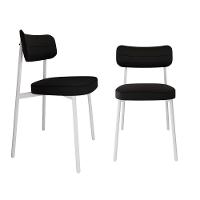 Cadeira Alloa Fixa C/4 Pés 50 X 44,7 X 83,8 Cm C/2 Un. Corriente Preto Corriente Preto - 1