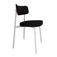 Cadeira Alloa Fixa C/4 Pés 50 X 44,7 X 83,8 Cm C/1 Un. Corriente Preto/courino Preto Corriente Preto/courino Preto - 1