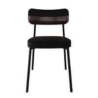 Cadeira Alloa Fixa C/4 Pés 50 X 44,7 X 83,8 Cm C/4 Un. Corriente Preto/courino Café Corriente Preto/courino Café - 5