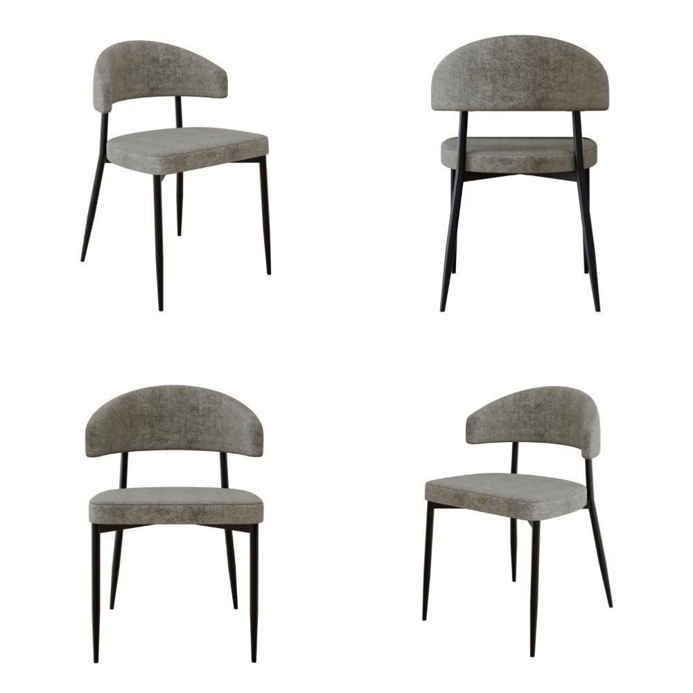 4 Unidades Cadeira Bless Fixa C/4 Pés 53 X 55 X 78cm. Lautrec Marrom Lautrec Marrom - 1