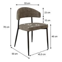 4 Unidades Cadeira Bless Fixa C/4 Pés 53 X 55 X 78cm. Lautrec Marrom Lautrec Marrom - 5