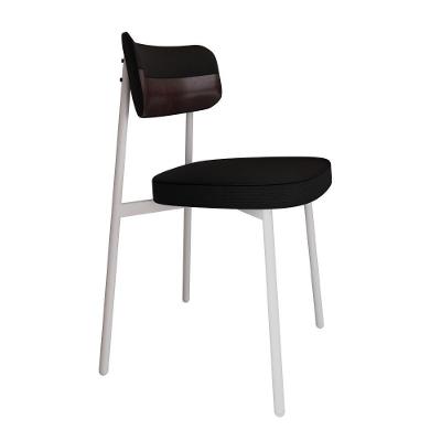 Cadeira Alloa Fixa C/4 Pés 50 X 44,7 X 83,8 Cm C/1 Un. Corriente Preto/courino Café Corriente Preto/courino Café