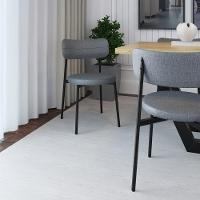 4 Unidades Cadeira Kyta Fixa C/4 Pés 50 X 44,7 X 83,8 Cm. Corriente Cinza Corriente Cinza - 2