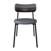 4 Unidades Cadeira Kyta Fixa C/4 Pés 50 X 44,7 X 83,8 Cm. Corriente Cinza/courino Café Corriente Cinza/courino Café