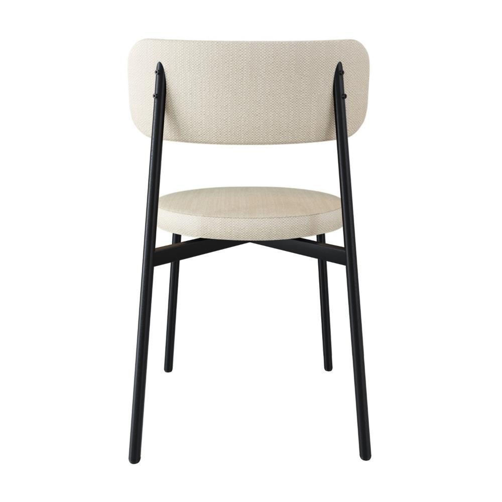 4 Unidades Cadeira Kyta Fixa C/4 Pés 50 X 44,7 X 83,8 Cm. Corriente Areiacourino Whisky Corriente Areia/courino Whisky - 5