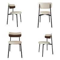 4 Unidades Cadeira Kyta Fixa C/4 Pés 50 X 44,7 X 83,8 Cm. Corriente Areiacourino Whisky Corriente Areia/courino Whisky - 1