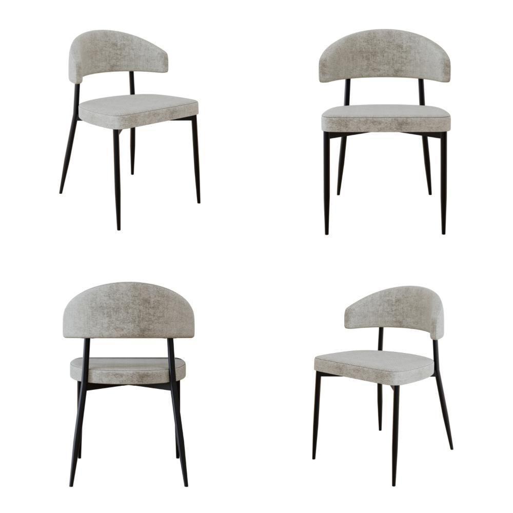 4 Unidades Cadeira Bless Fixa C/4 Pés 53 X 55 X 78cm. Lautrec Off White Lautrec Off White - 1