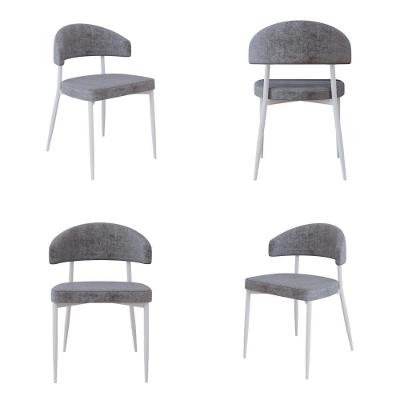 4 Unidades Cadeira Bless Fixa C/4 Pés 53 X 55 X 78cm Pés Brancos. Lautrec Cinza Lautrec Cinza