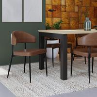 4 Unidades Cadeira Bless Fixa C/4 Pés 53 X 55 X 78cm. Courino Whisky Courino Whisky - 2