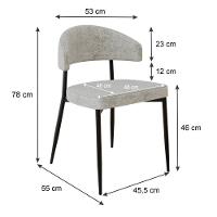 2 Unidades Cadeira Bless Fixa C/4 Pés 53 X 55 X 78cm. Lautrec Off White Lautrec Off White - 6