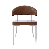 Cadeira Bless Fixa C/4 Pés 53 X 55 X 78cm Pés Brancos. Courino Whisky Courino Whisky - 5