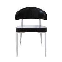 Cadeira Bless Fixa C/4 Pés 53 X 55 X 78cm Pés Brancos. Courino Preto Courino Preto - 5