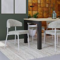 Cadeira Bless Fixa C/4 Pés 53 X 55 X 78cm Pés Brancos. Lautrec Off White Lautrec Off White - 5