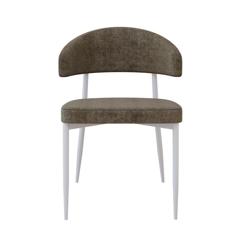 Cadeira Bless Fixa C/4 Pés 53 X 55 X 78cm Pés Brancos. Lautrec Marrom Lautrec Marrom - 4