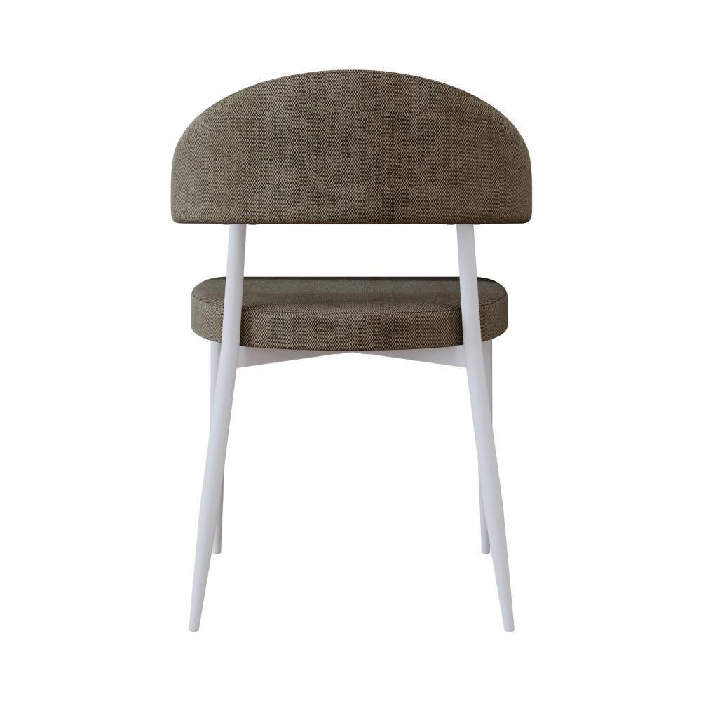 Cadeira Bless Fixa C/4 Pés 53 X 55 X 78cm Pés Brancos. Lautrec Marrom Lautrec Marrom - 5