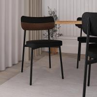 Cadeira Alloa Fixa C/4 Pés 50 X 44,7 X 83,8 Cm C/6 Un. Corriente Preto/courino Whisky Corriente Preto/courino Whisky - 3