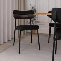 Cadeira Alloa Fixa C/4 Pés 50 X 44,7 X 83,8 Cm C/6 Un. Corriente Preto/courino Café Corriente Preto/courino Café - 3