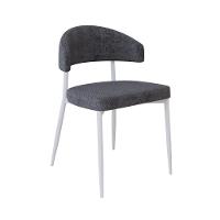 Cadeira Bless Fixa C/4 Pés 53 X 55 X 78cm Pés Brancos. Lautrec Grafite Lautrec Grafite - 1