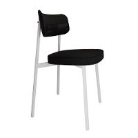 Cadeira Alloa Fixa C/4 Pés 50 X 44,7 X 83,8 Cm C/6 Un. Corriente Preto/courino Preto Corriente Preto/courino Preto - 2