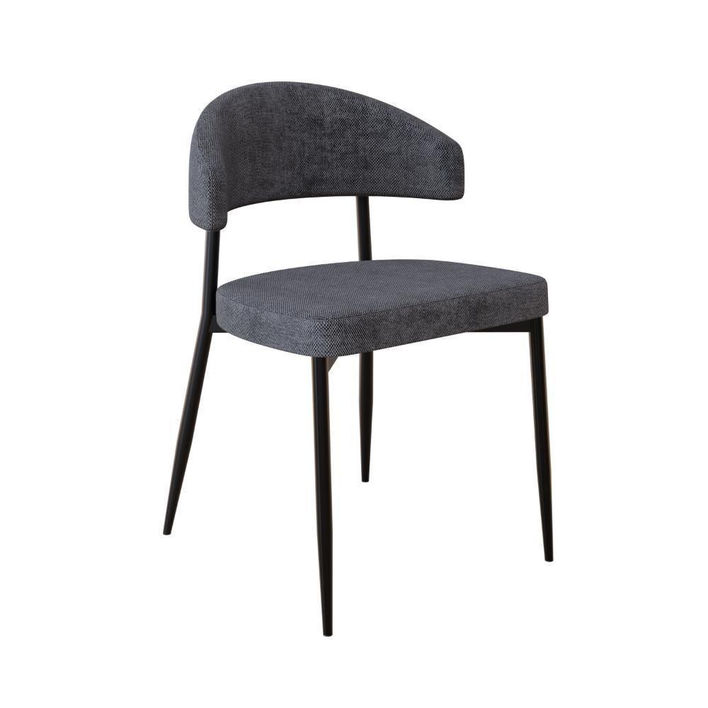 Cadeira Bless Fixa C/4 Pés 53 X 55 X 78cm. Lautrec Grafite Lautrec Grafite - 1