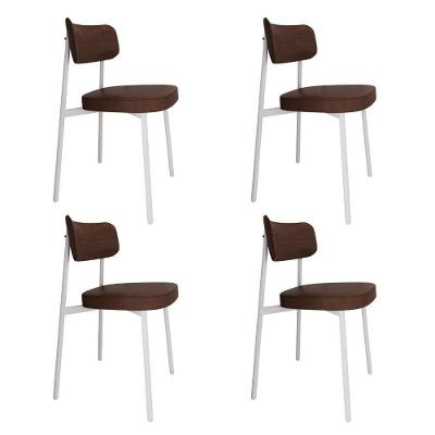 Cadeira Alloa Fixa C/4 Pés 50 X 44,7 X 83,8 Cm C/4 Un. Courino Whisky Courino Whisky