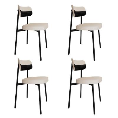 Cadeira Alloa Fixa C/4 Pés 50 X 44,7 X 83,8 Cm C/4 Un. Corriente Palha/courino Preto Corriente Palha/courino Preto