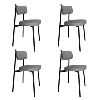 Cadeira Alloa Fixa C/4 Pés 50 X 44,7 X 83,8 Cm C/4 Un. Corriente Cinza Claro Corriente Cinza Claro