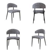 4 Unidades Cadeira Bless Fixa C/4 Pés 53 X 55 X 78cm. Lautrec Cinza Lautrec Cinza - 1