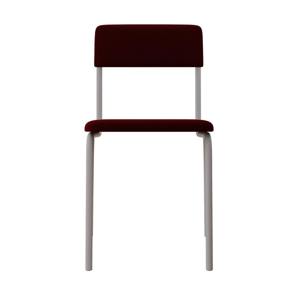 Cadeira Fit Fixa C/4 Pes 475 X 505 X 810 Mm C/2 Un Pés Brancos. Vermelho Vin. Vermelho Vinho - 4