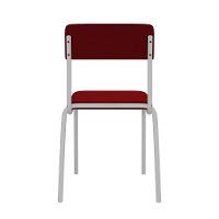 Cadeira Fit Fixa C/4 Pes 475 X 505 X 810 Mm C/2 Un Pés Brancos. Vermelho Vin. Vermelho Vinho - 5