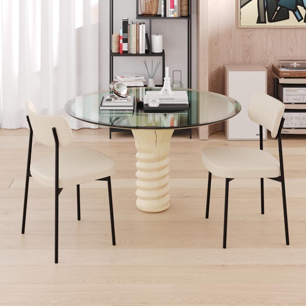 Cadeira Mynna Fixa C/4 Pes 525 X 470 X 790 Mm C/2 Un. Corriente Areia Corriente Areia - 2