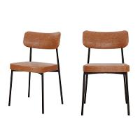 Cadeira Mynna Fixa C/4 Pes 525 X 470 X 790 Mm C/2 Un. Courino Caramelo Courino Caramelo - 1