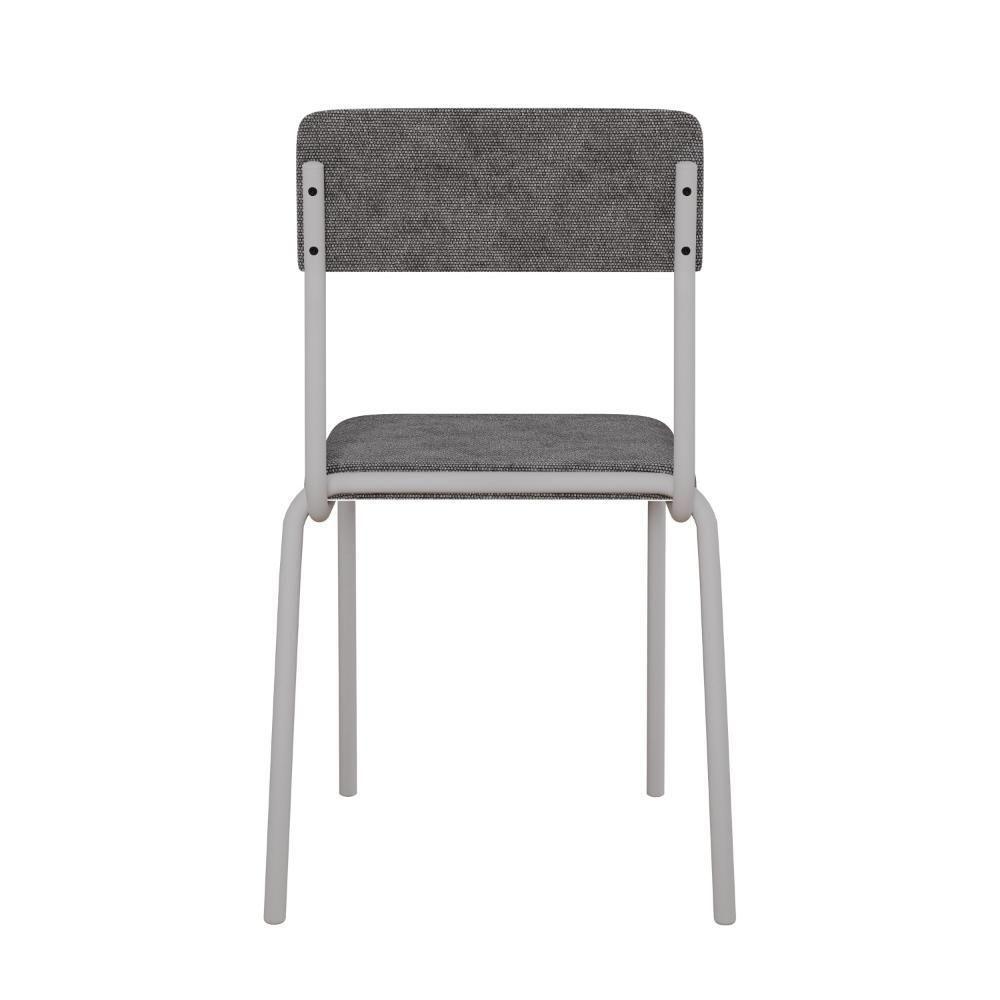 Cadeira Fit Fixa C/4 Pes 475 X 505 X 810 Mm C/2 Un Pés Brancos. Nevoa Nevoa - 4