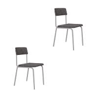 Cadeira Fit Fixa C/4 Pes 475 X 505 X 810 Mm C/2 Un Pés Brancos. Nevoa Nevoa - 1