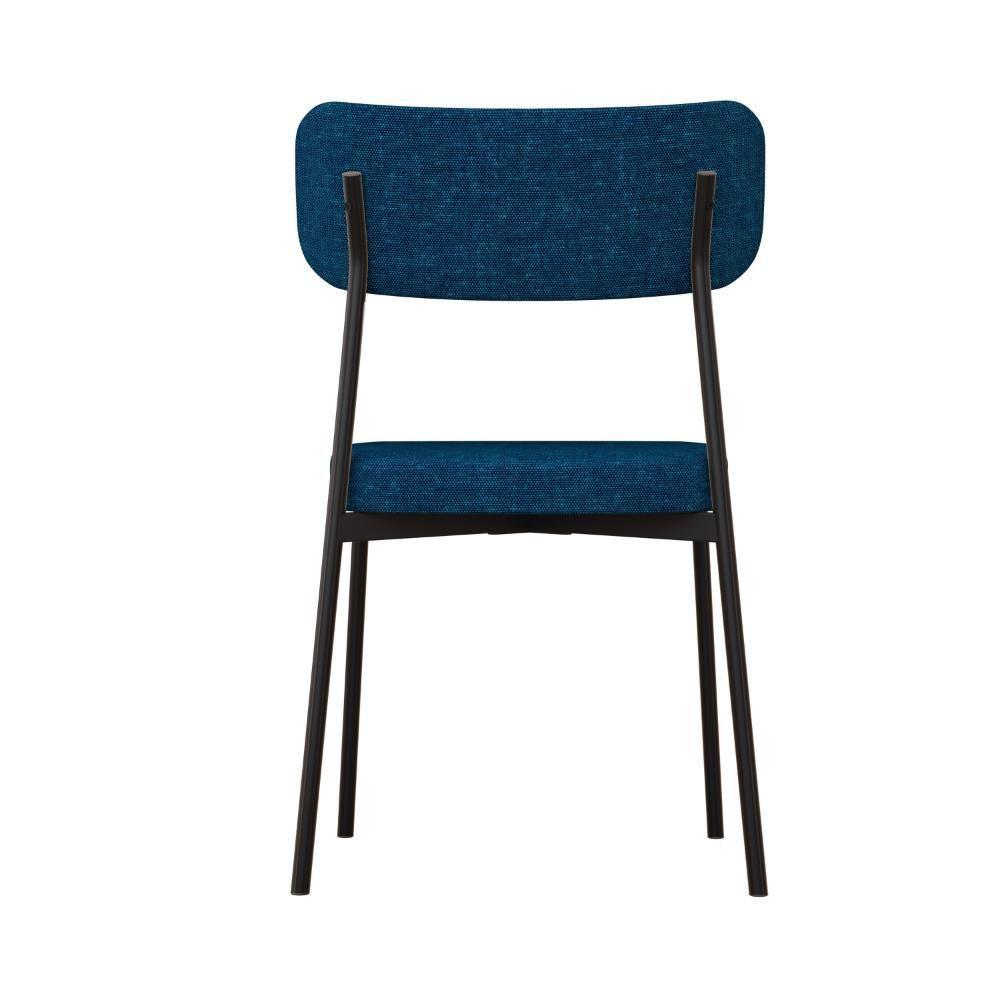 Cadeira Mynna Fixa C/4 Pes 525 X 470 X 790 Mm C/1 Un. Crt.azul/courino Preto Corriente Azul/courino Preto - 5