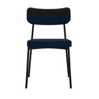 Cadeira Mynna Fixa C/4 Pes 525 X 470 X 790 Mm C/1 Un. Crt.azul/courino Preto Corriente Azul/courino Preto