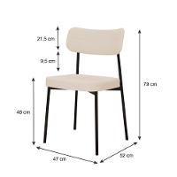 Cadeira Mynna Fixa C/4 Pes 525 X 470 X 790 Mm C/1 Un. Corriente Areia Corriente Areia - 6