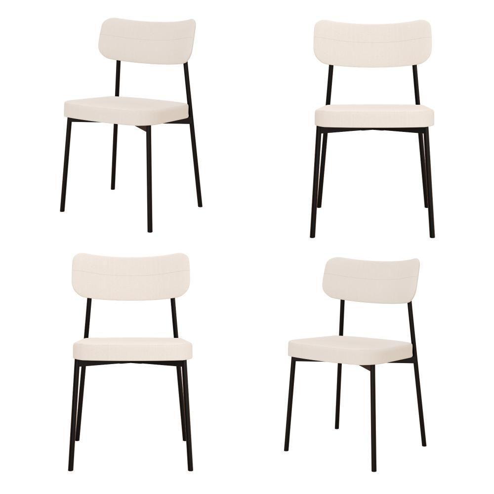 Cadeira Mynna Fixa C/4 Pes 525 X 470 X 790 Mm C/4 Un. Corriente Palha Corriente Palha - 1