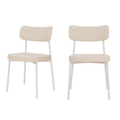 Cadeira Mynna Fixa C/4 Pes 525 X 470 X 790 Mm C/2 Um Pés Brancos. Corriente Areia Corriente Areia