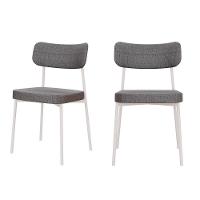 Cadeira Mynna Fixa C/4 Pes 525 X 470 X 790 Mm C/2 Um Pés Brancos. Corriente Cinza Corriente Cinza - 1